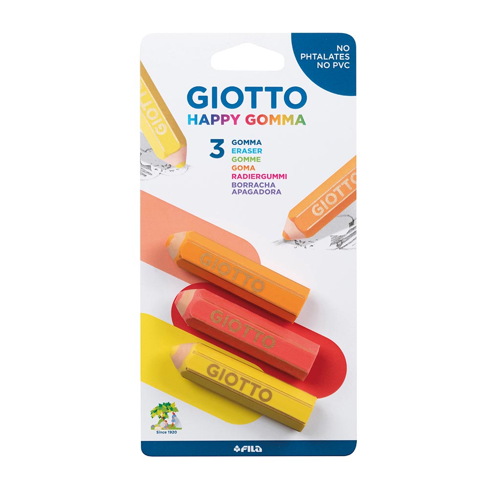 Giotto Happy Gomma Eraser Set of 3