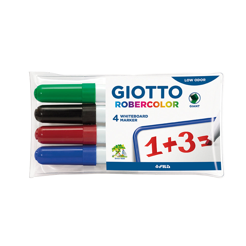 Giotto Robercolor Whiteboard Marker Chisel Tip 2-6mm Set of 4