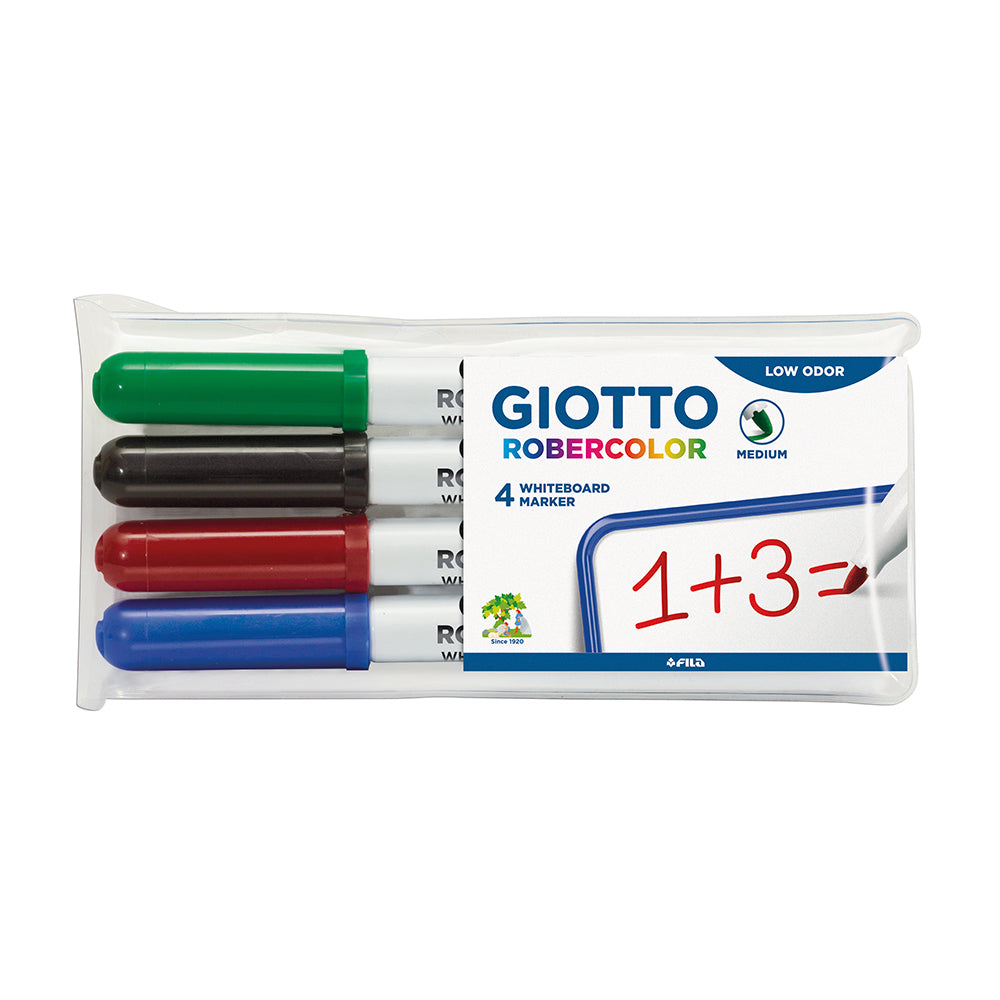 Giotto Robercolor Whiteboard Marker Medium Tip 3-4mm Set of 4