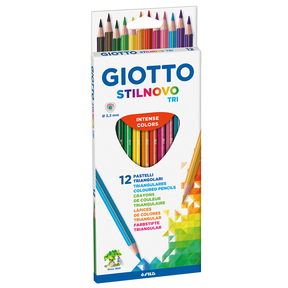 Giotto Stilnovo Tri Coloured Pencils Set of 12