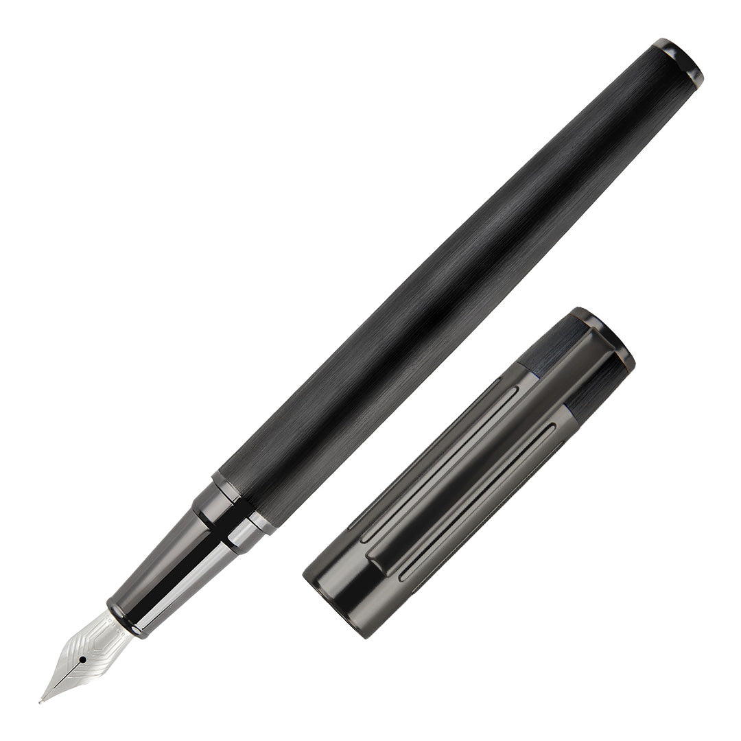 Hugo Boss Fountain Pen Gear Ribs Black