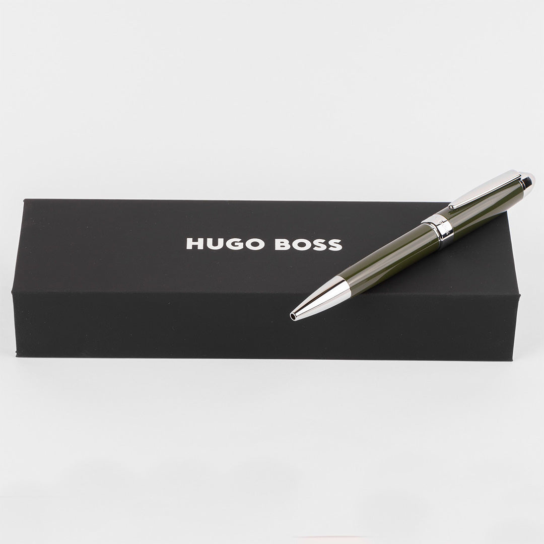 Hugo Boss Ballpoint Pen Icon Khaki/Chrome