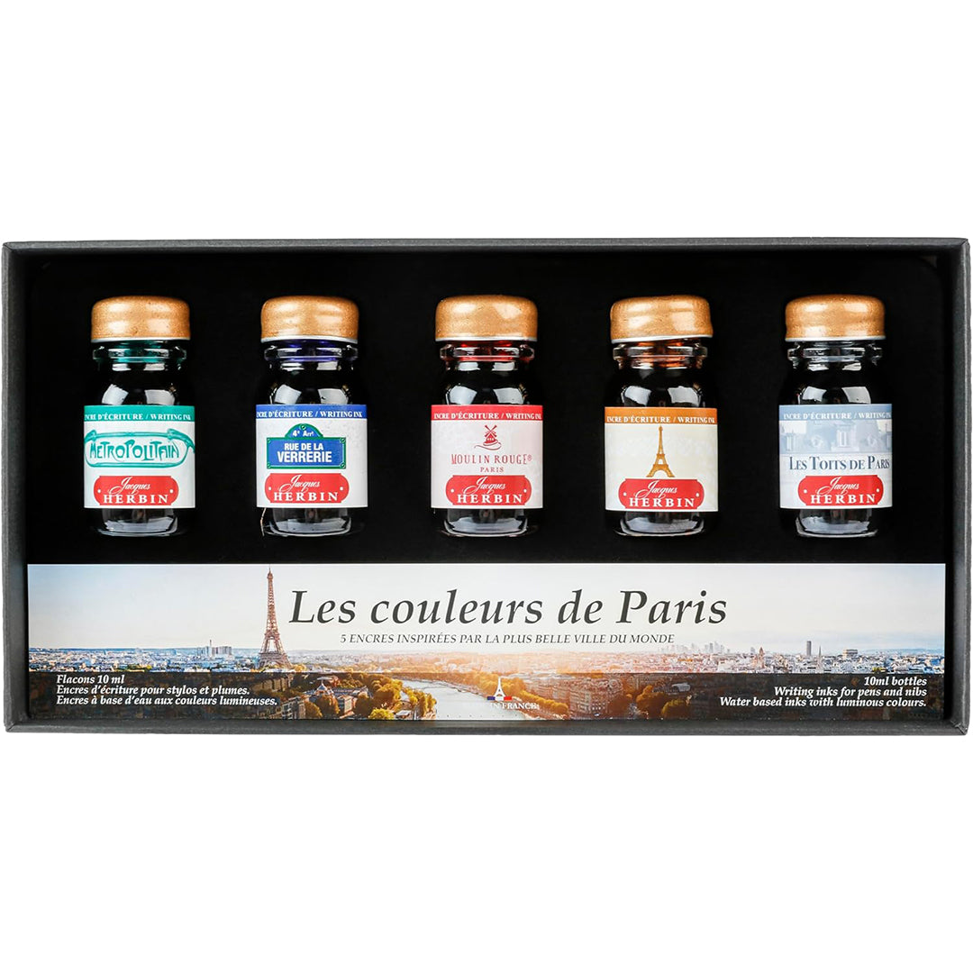 Jacques Herbin Writing Ink Set Colours of Paris 10ml