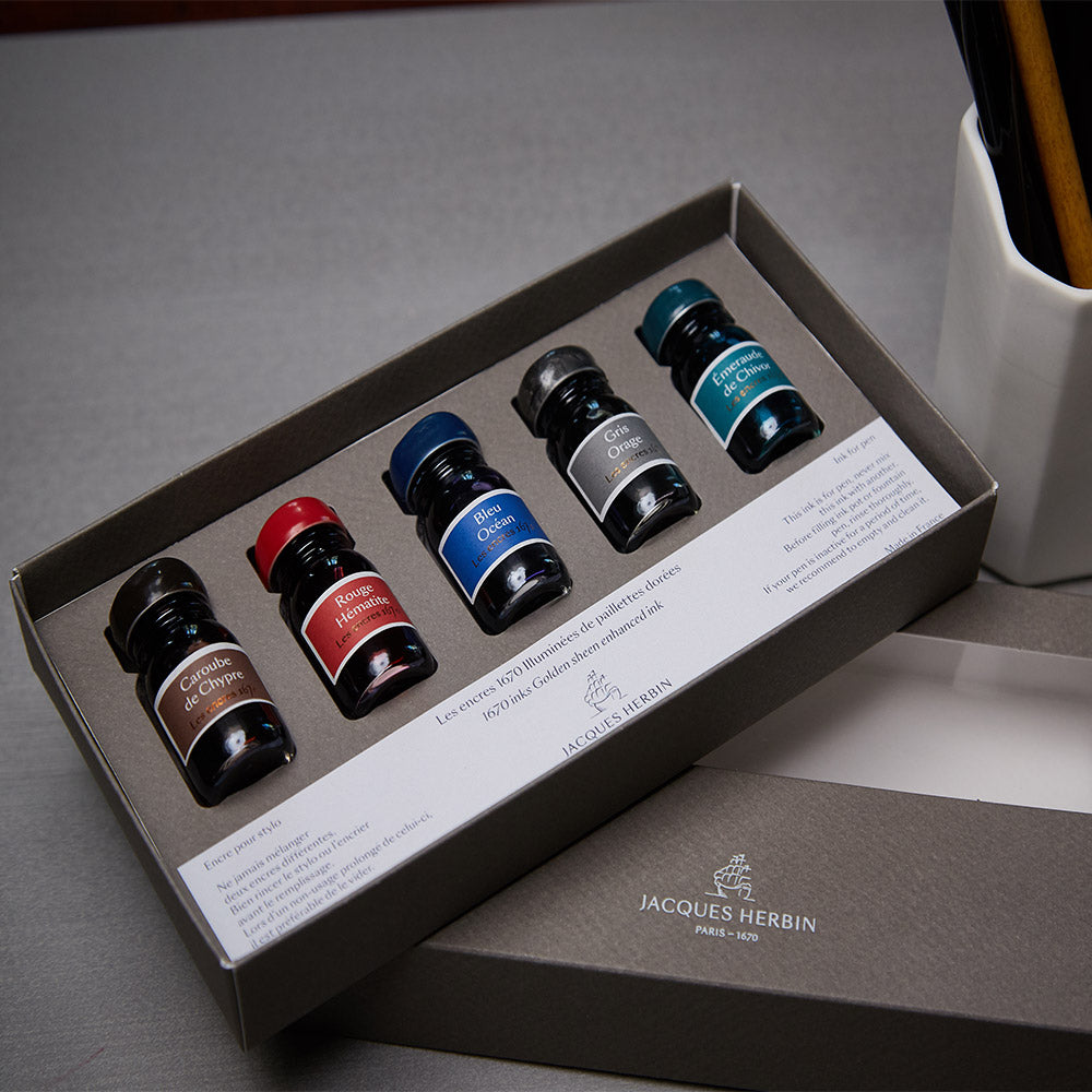 Jacques Herbin 1670 Inks Collection Gift Box of 5 10ml Inks