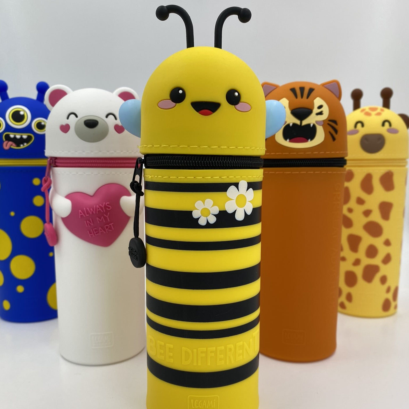 Legami Kawaii 2-in-1 Soft Silicone Pencil Case Bee