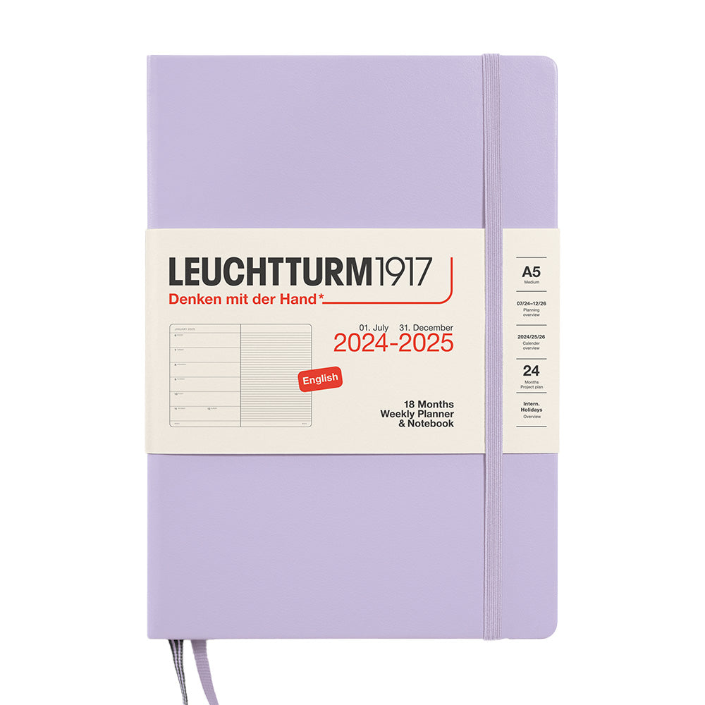 LEUCHTTURM1917 Weekly Planner & Notebook 18 Months 2025 Medium Lilac