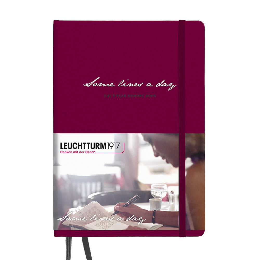LEUCHTTURM1917 Some Lines A Day Five Year Memory Book Port Red