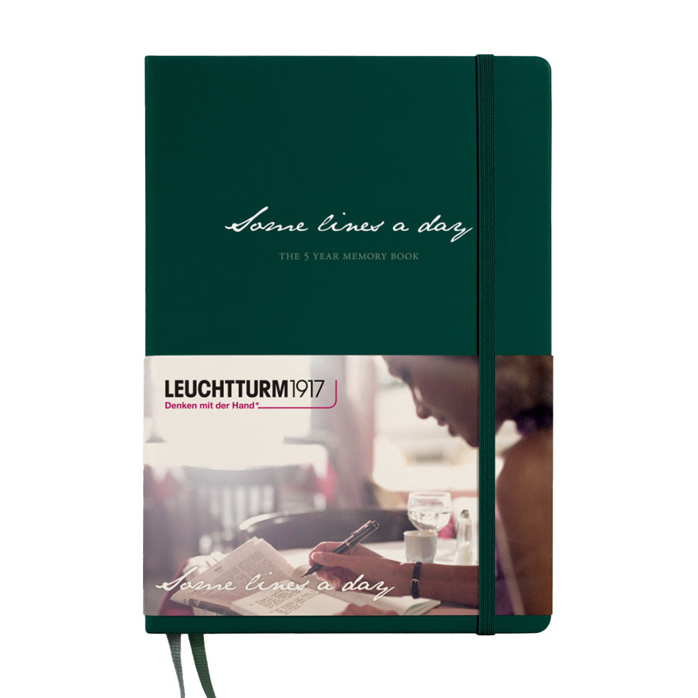 LEUCHTTURM1917 Some Lines A Day Five Year Memory Book Forest Green