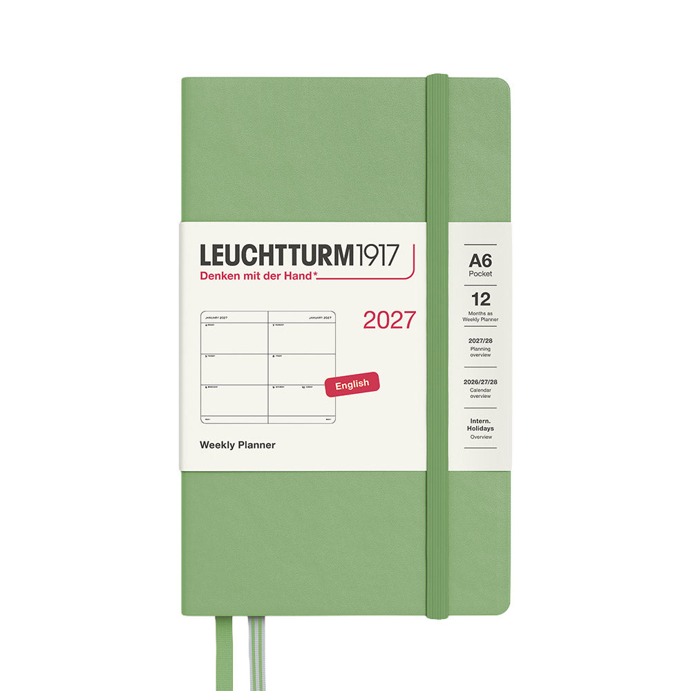 LEUCHTTURM1917 Weekly Planner 2027 Pocket A6 Sage
