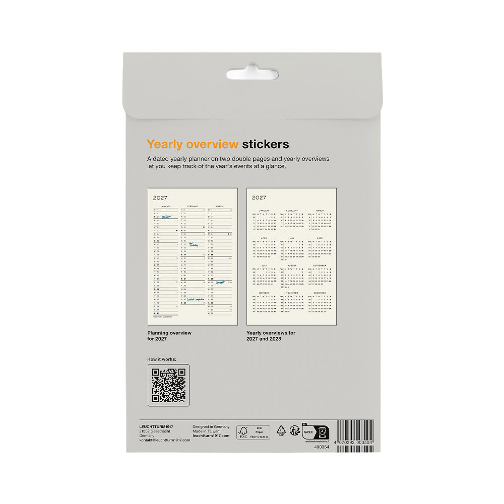 LEUCHTTURM1917 Yearly Planner Stickers 2027