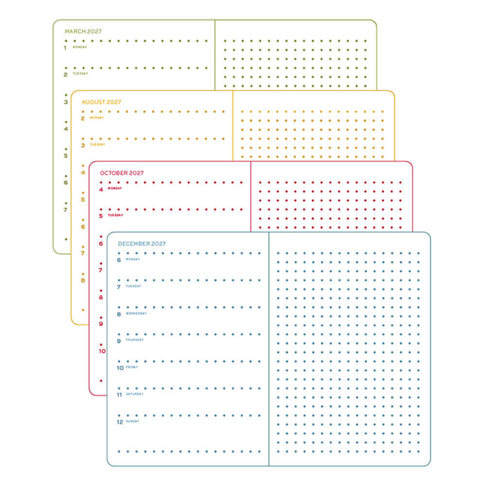 LEUCHTTURM1917 Weekly Planner & Notebook 2027 A5 Colourful Seasons Dotted