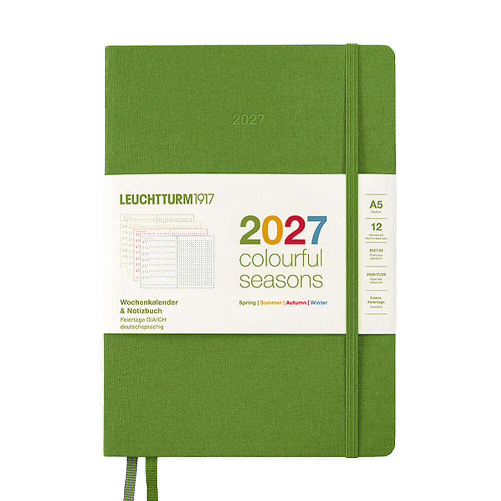 LEUCHTTURM1917 Weekly Planner & Notebook 2027 A5 Colourful Seasons Dotted