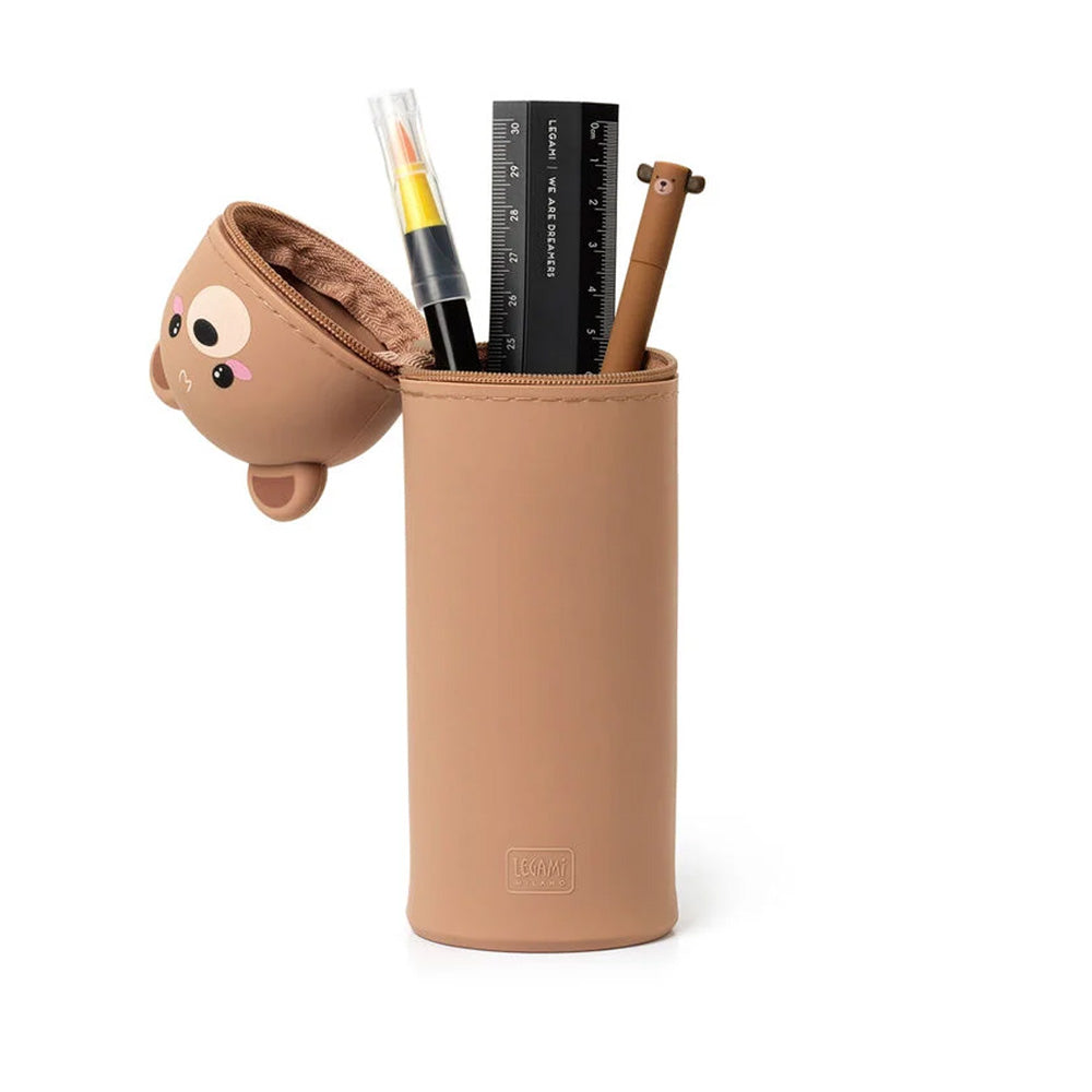 Legami Kawaii 2-in-1 Soft Silicone Pencil Case Teddy Bear