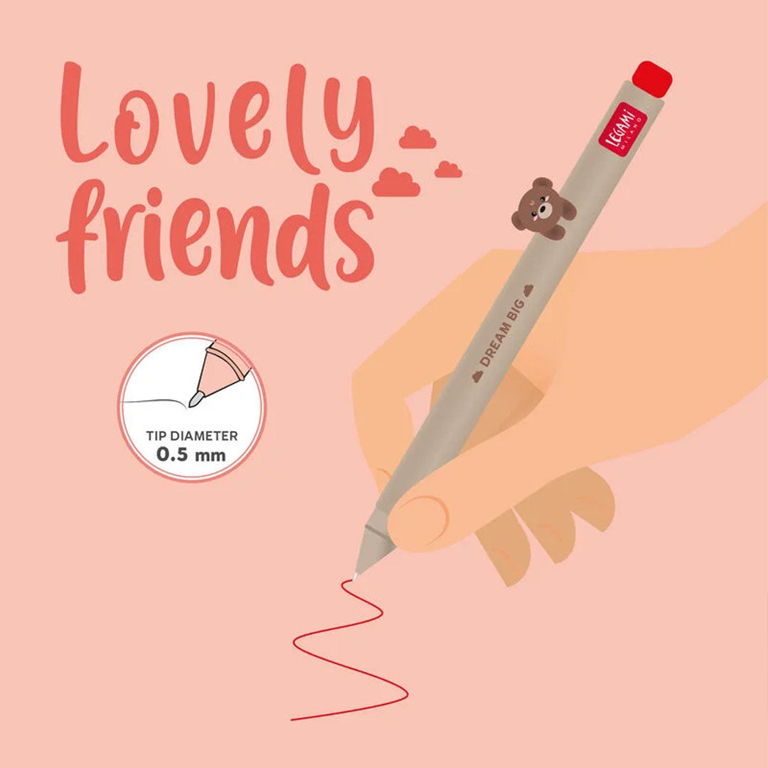 Legami Lovely Friends Gel Pen Teddy Bear