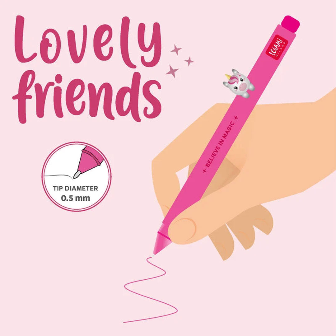 Legami Lovely Friends Gel Pen Unicorn
