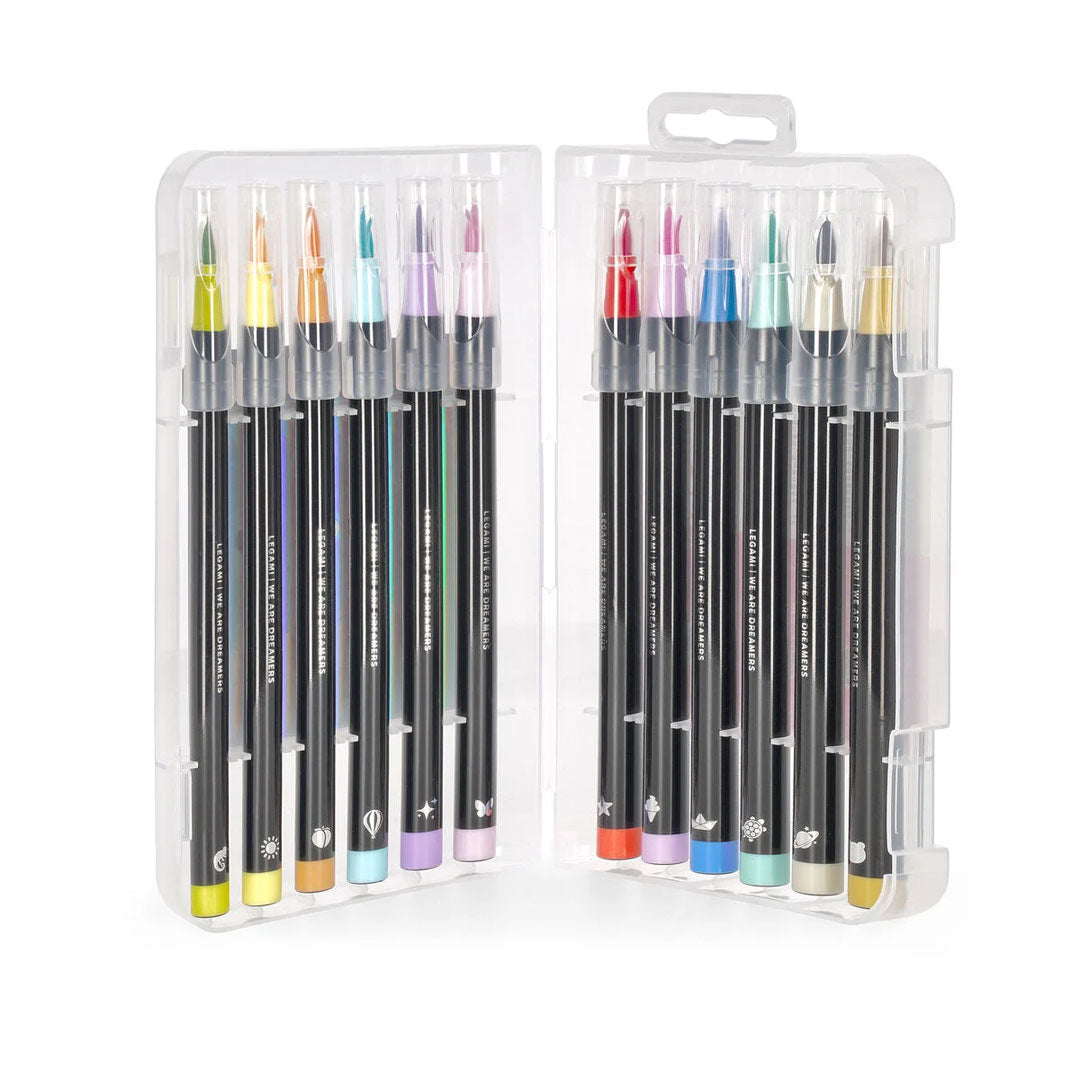 Legami Brush Markers Set of 12 Pastel Colours