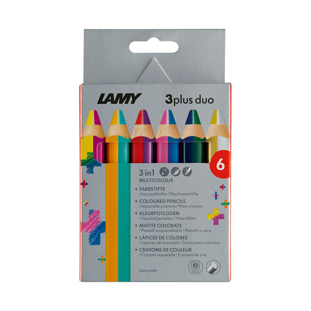 LAMY 3plus duo Coloured Pencil Box of 6