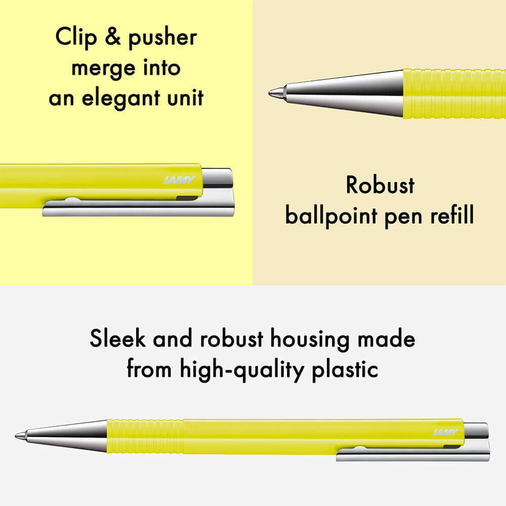Lamy Logo M+ Ballpoint Pen Neon Yellow