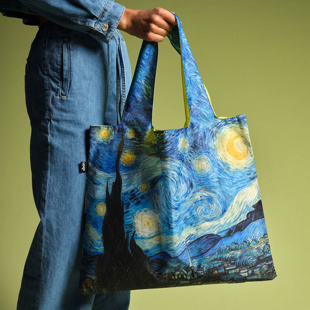 LOQI VINCENT VAN GOGH The Starry Night Recycled Tote Bag