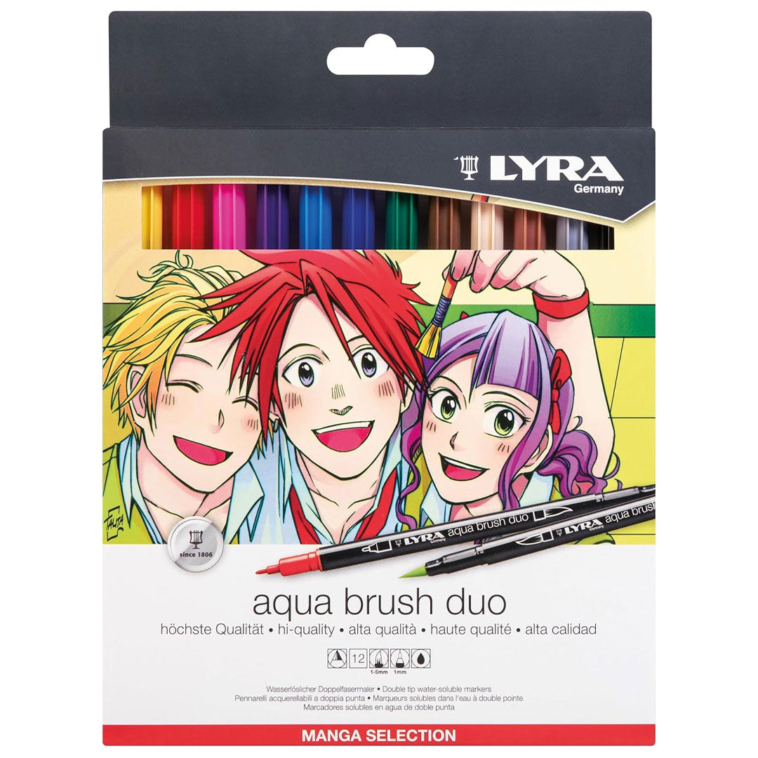 Lyra Aqua Brush Duo Manga Pen Set of 12