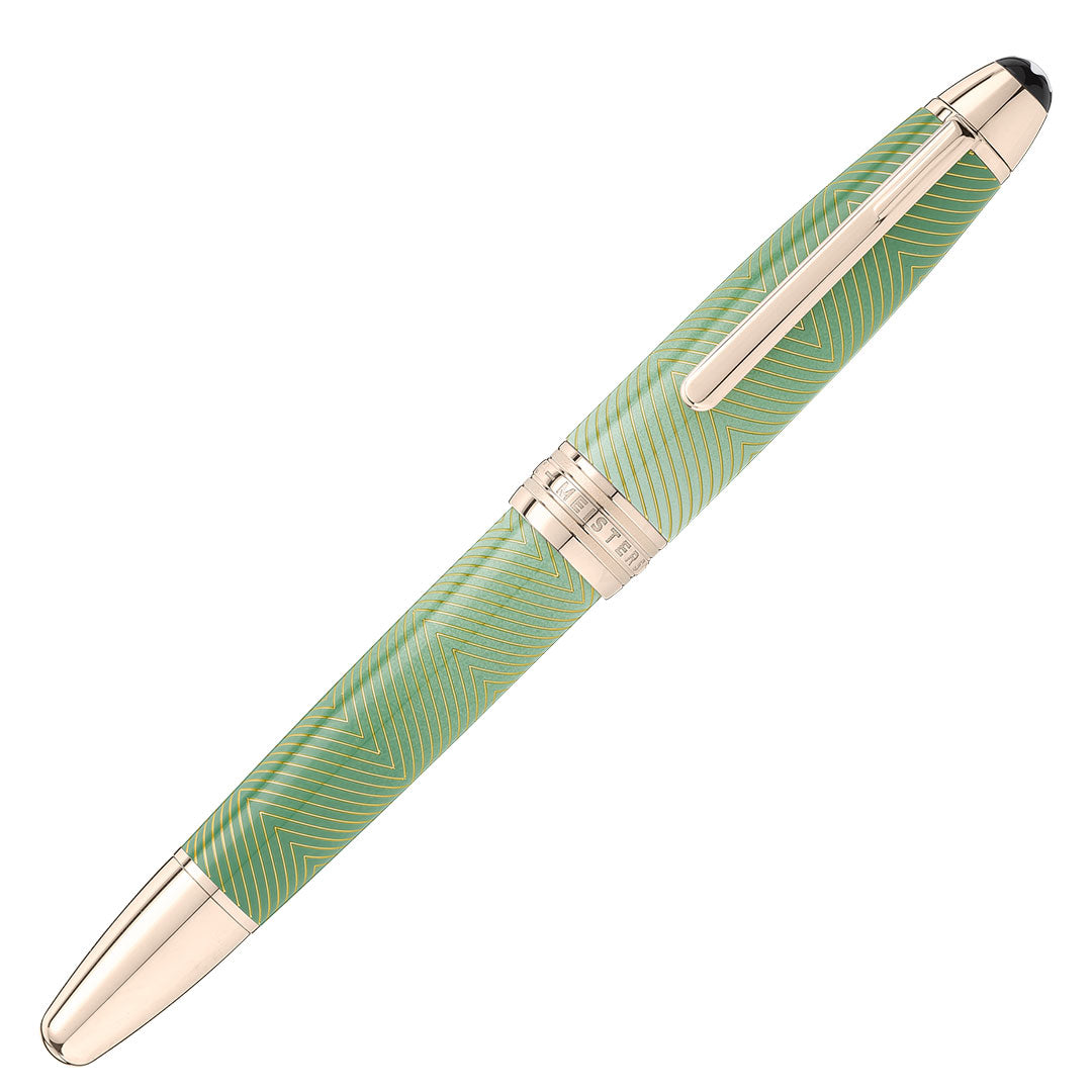 Montblanc Meisterstuck Calligraphy Solitaire Celadon Degrade Fountain Pen Curved Nib