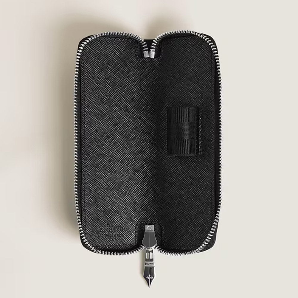 Montblanc Sartorial 1 Pen Zipped Pouch Tweed Blue
