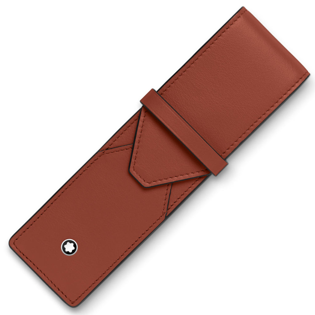 Montblanc Meisterstuck Selection Soft 2-pen Pouch Light Brick by Montblanc at Cult Pens