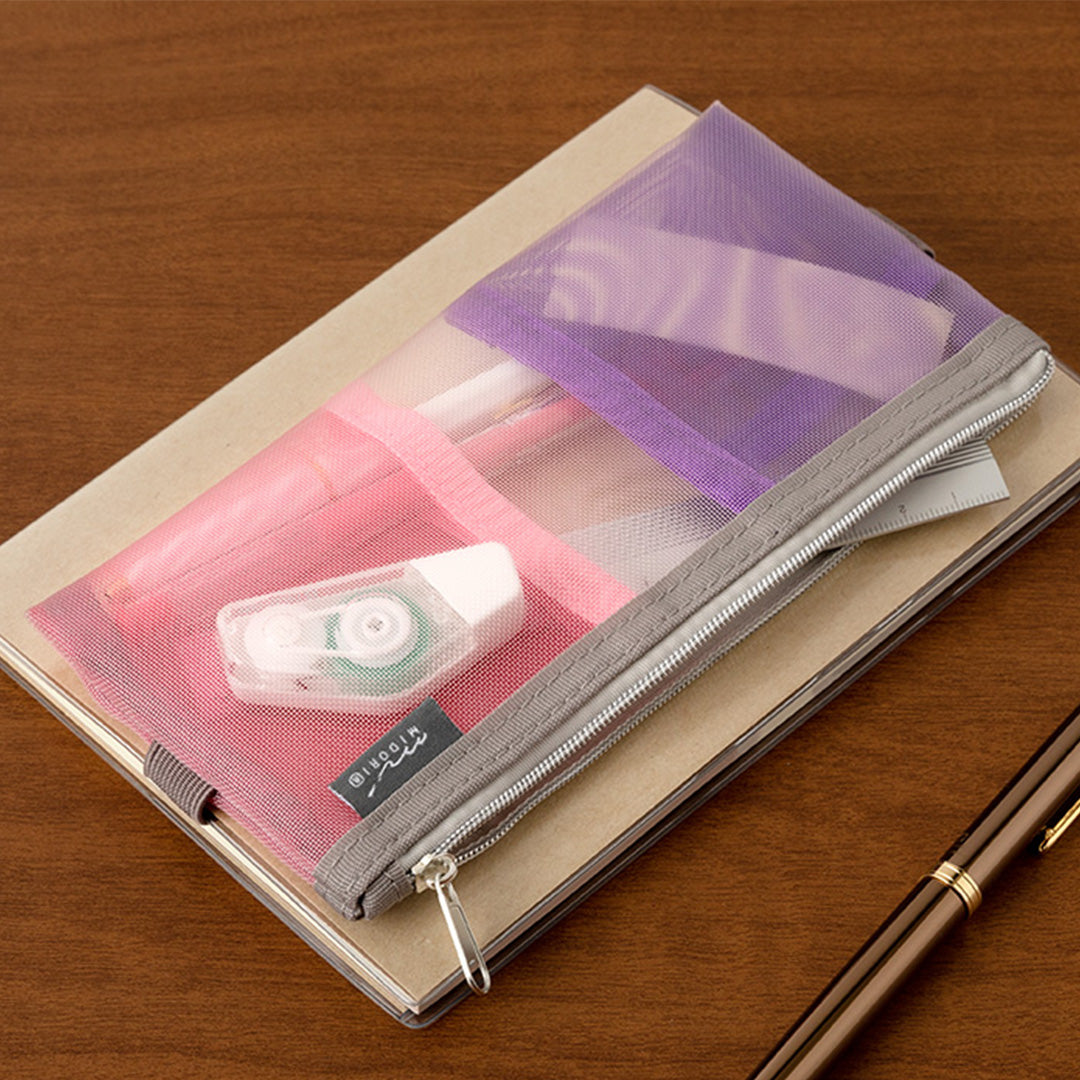 Midori Book Band Mesh Pen Case B6-A5