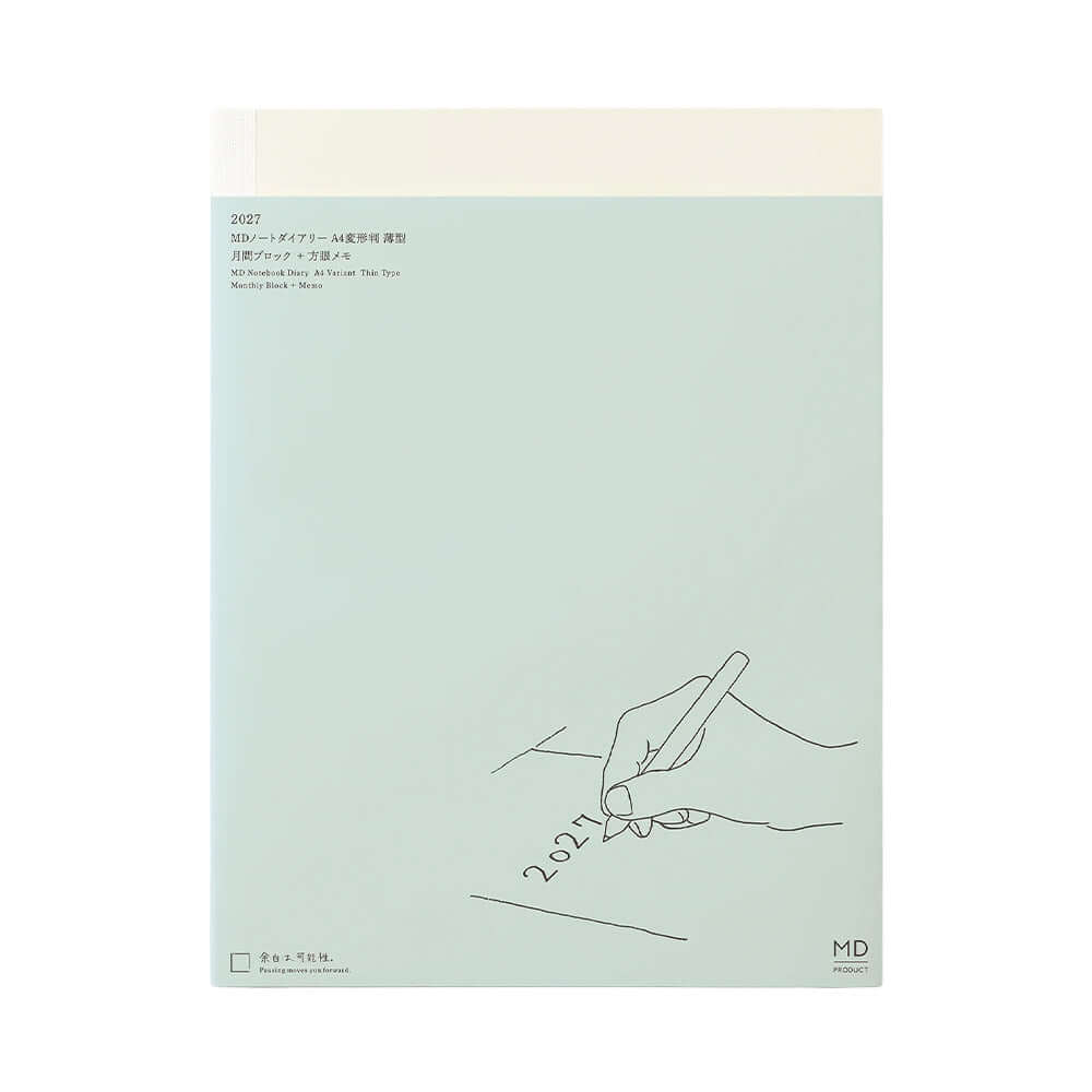 Midori Notebook Diary 2027 A4 Thin