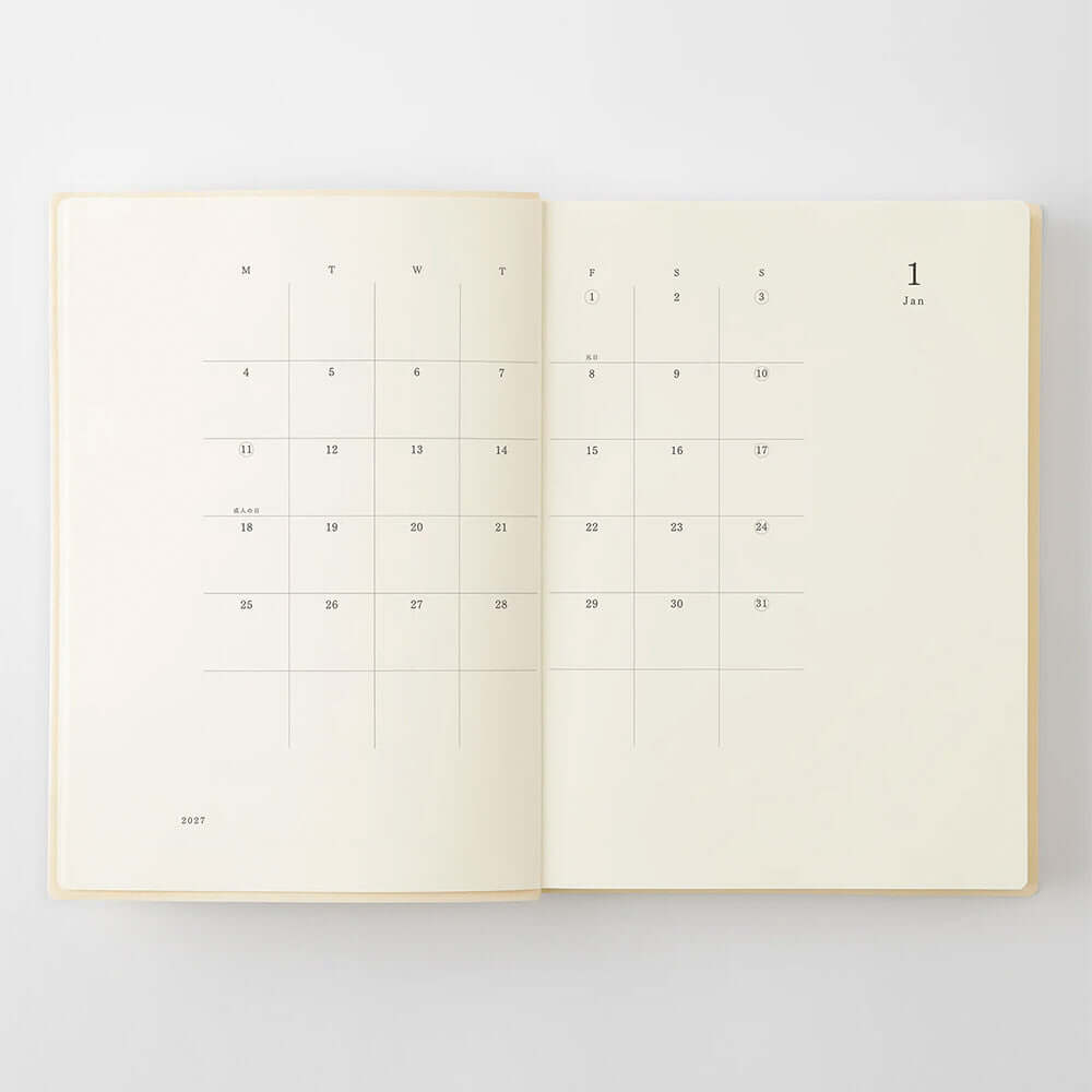 Midori Notebook Daily Diary 2027 A5