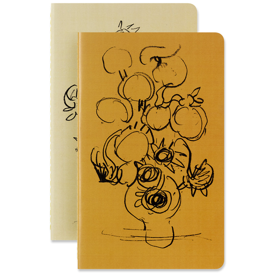 Moleskine Cahier Large Journal 130 x 210 Set of 2 Van Gogh Museum 'Sunflowers'
