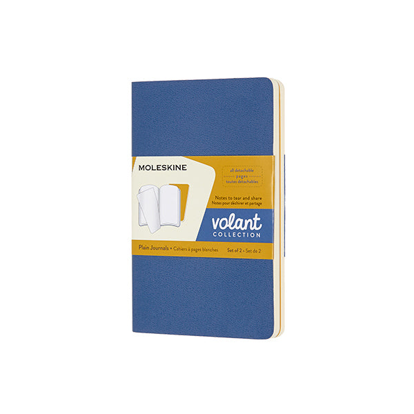 Moleskine Volant Journal Pocket Set of 2 Forget-Me-Not/Amber Yellow