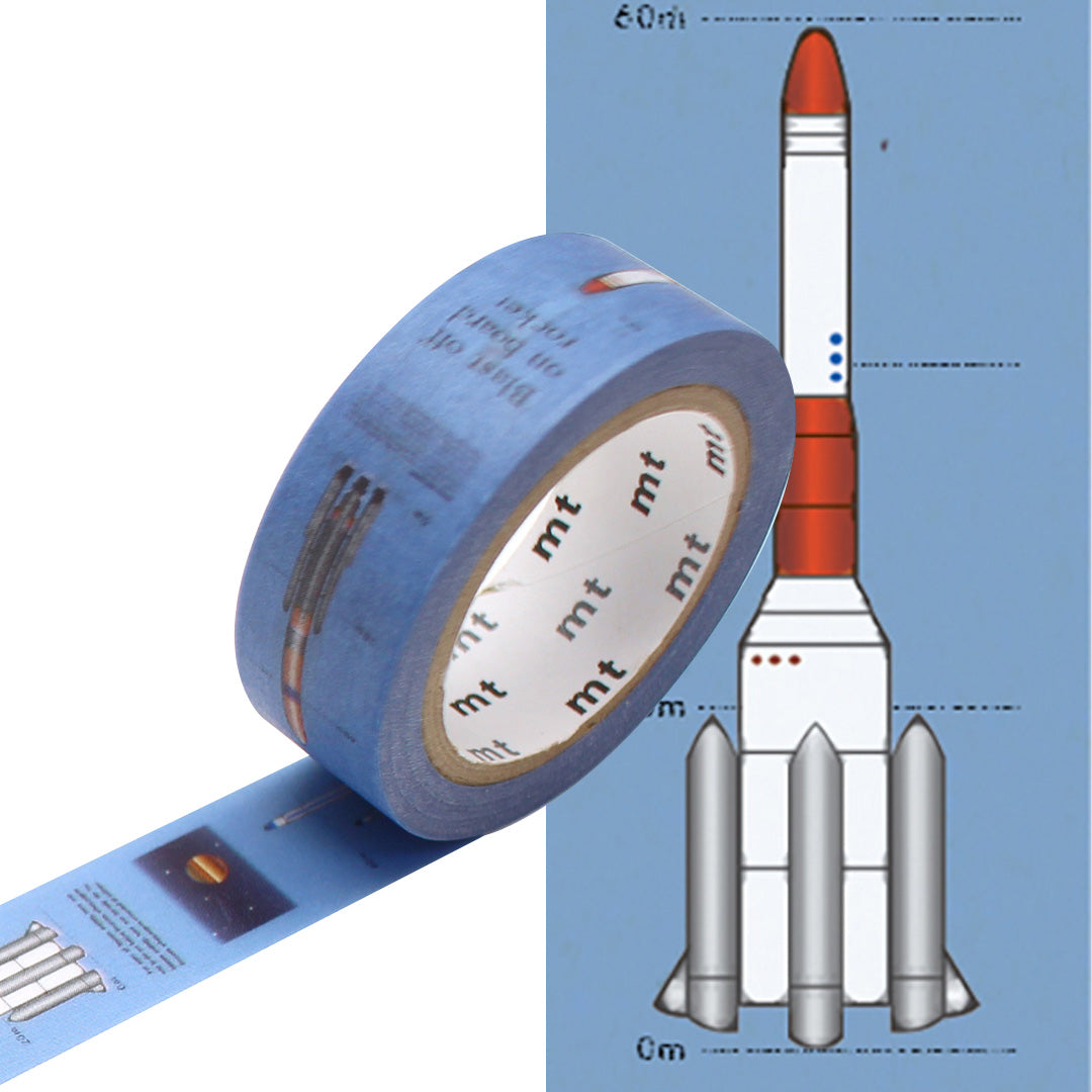 mt Washi Masking Tape - 15mm x 7m - Rocket by mt at Cult Pens