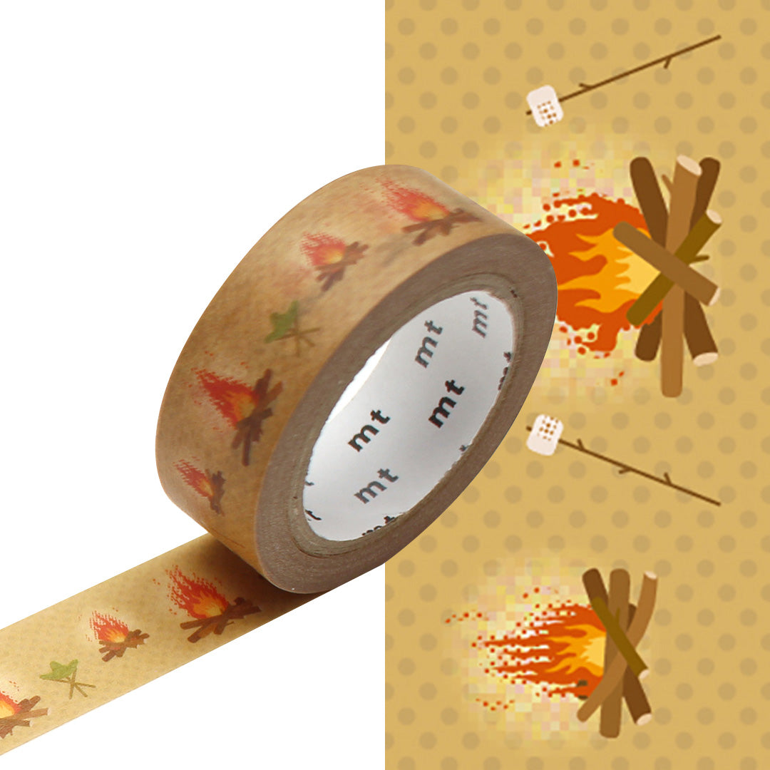 mt Washi Masking Tape - 15mm x 7m - Bonfire by mt at Cult Pens