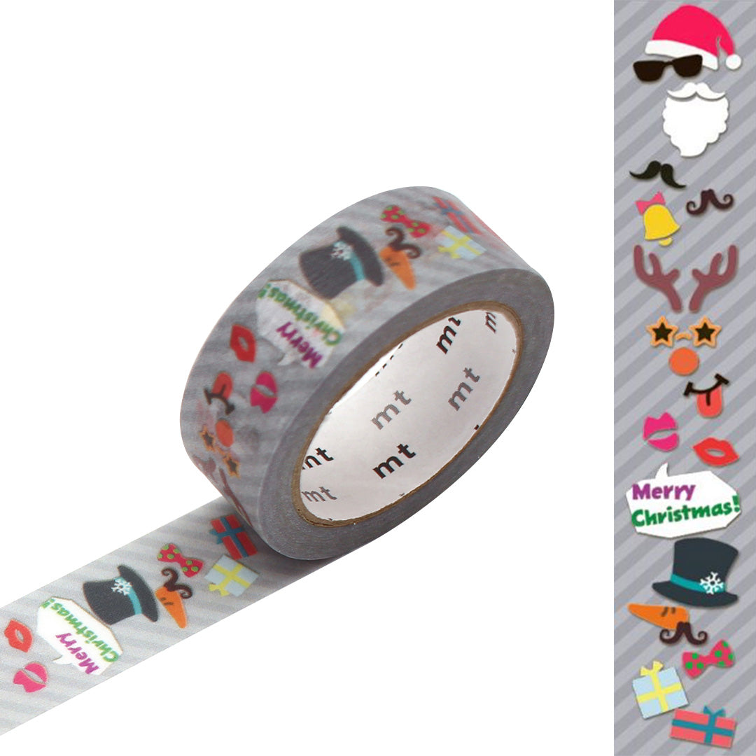 mt Washi Masking Tape - 15mm x 7m - 2023 Christmas - Christmas Face