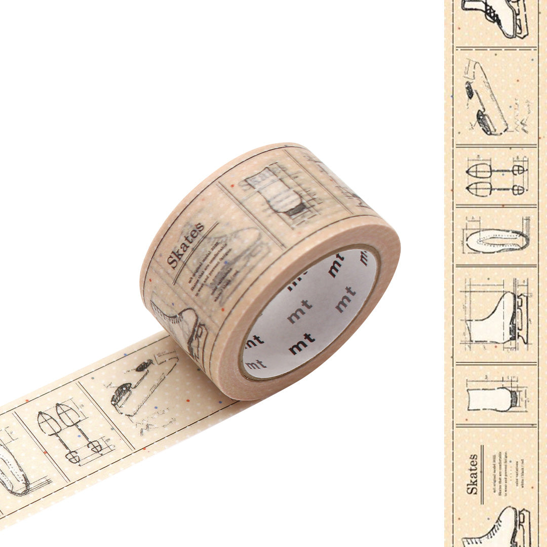 mt Washi Masking Tape - 24mm x 7m - 2023 Christmas - Description Of Skates