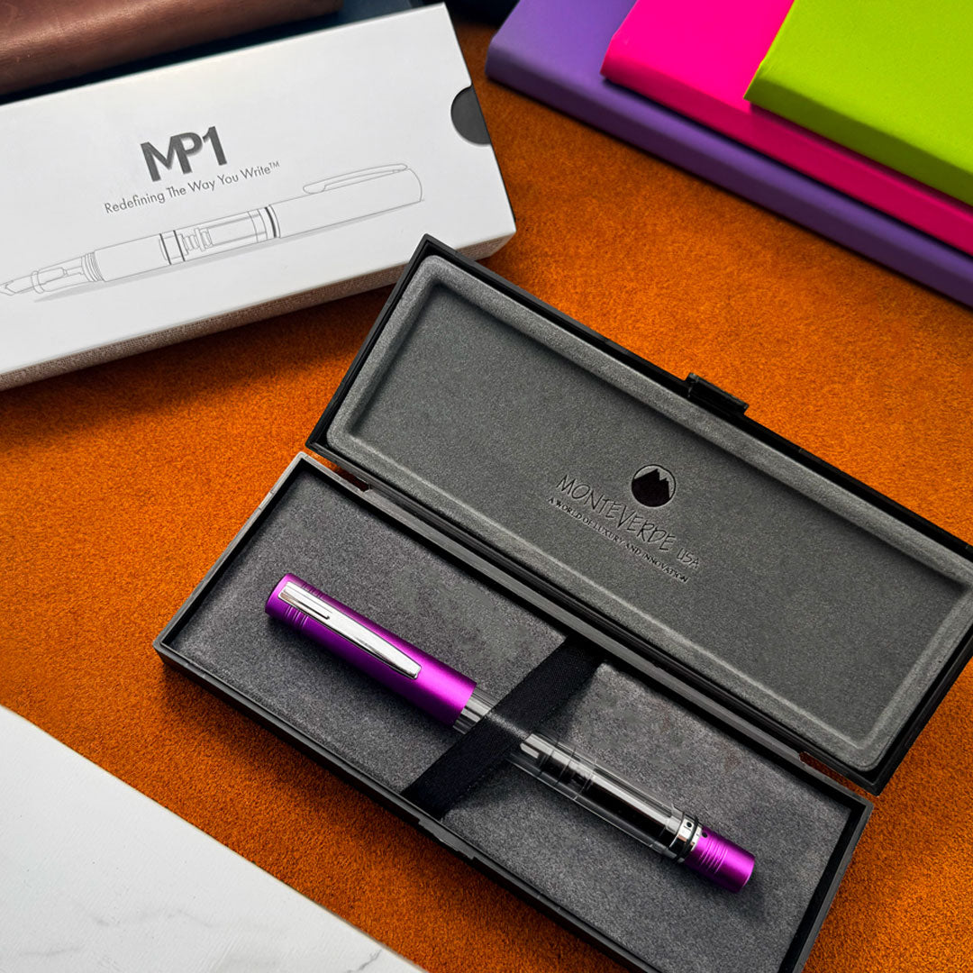 Monteverde MP1 Piston Filling Fountain Pen Purple Frost