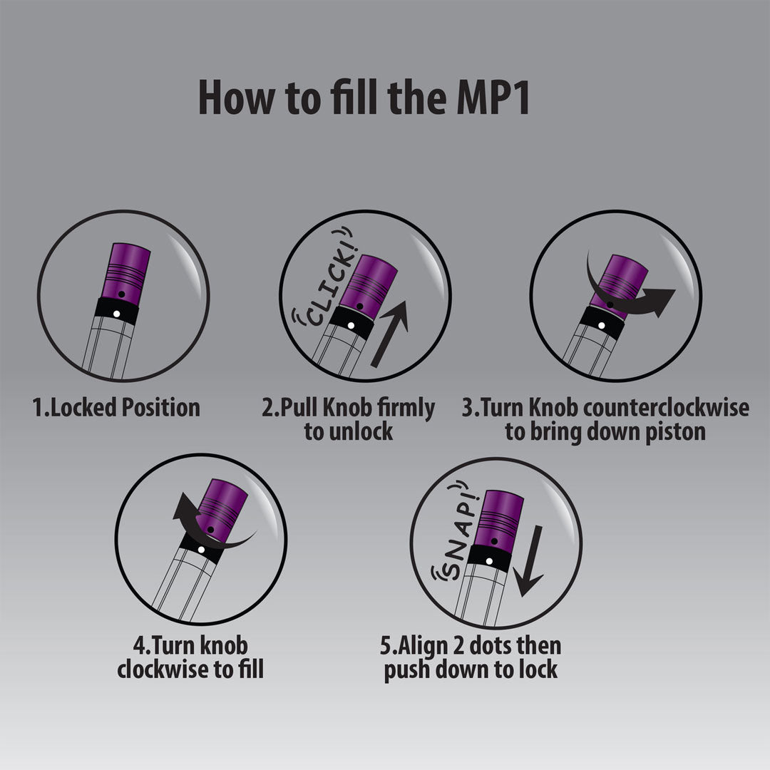 Monteverde MP1 Piston Filling Fountain Pen Black Noir