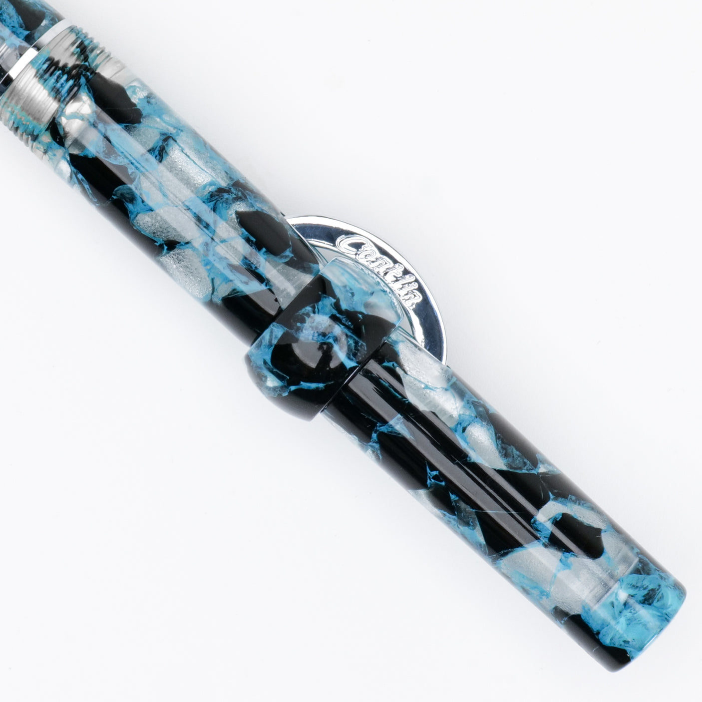 Conklin Mark Twain Crescent Filler Fountain Pen Blue Array