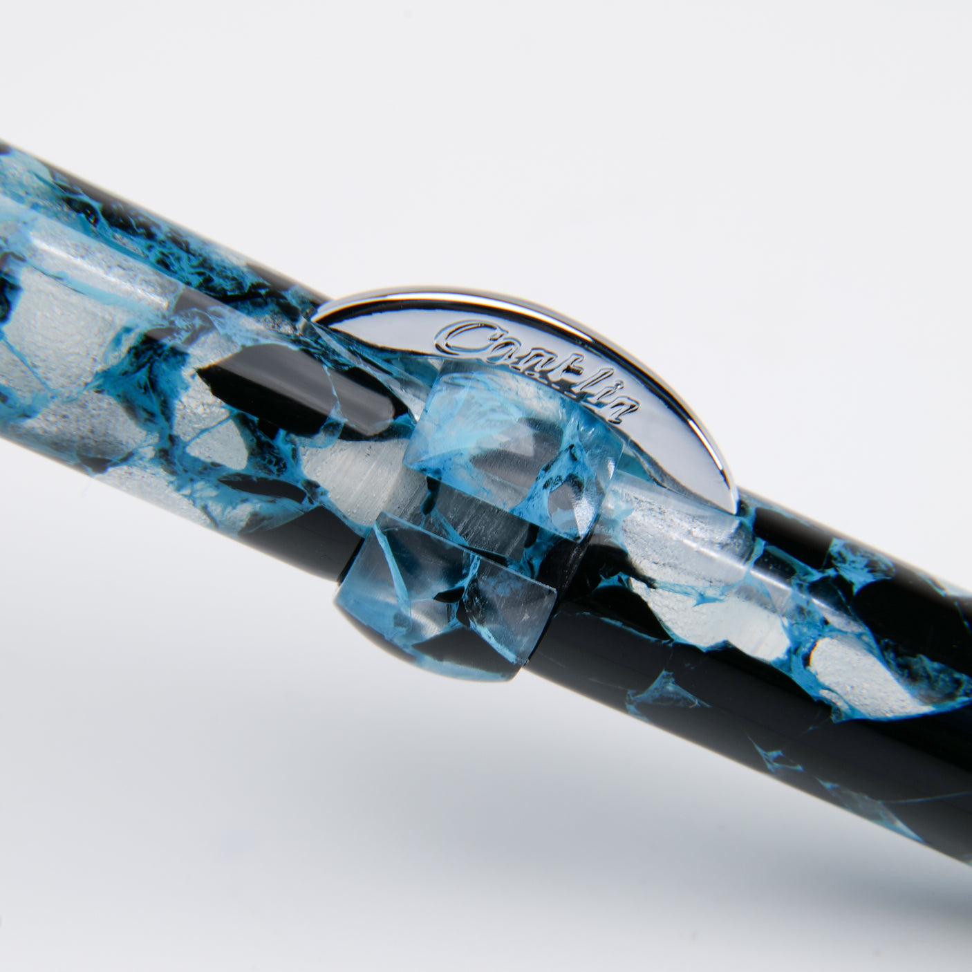 Conklin Mark Twain Crescent Filler Fountain Pen Blue Array