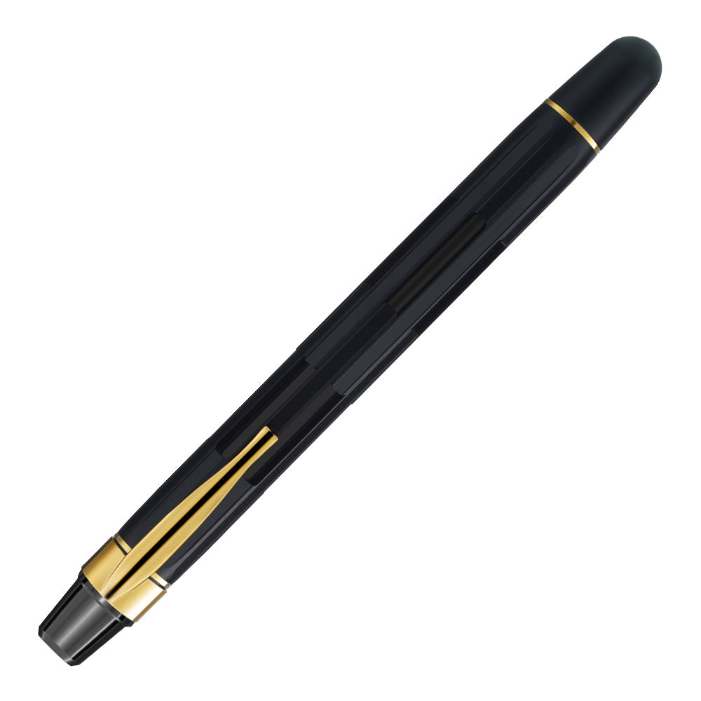 Nahvalur Eclipse Retractable Fountain Pen Black Gold