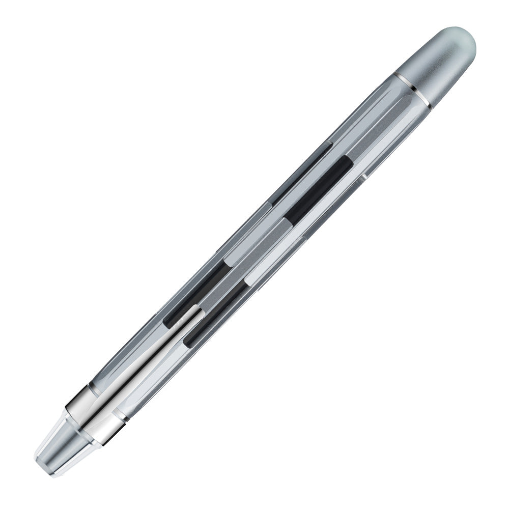 Nahvalur Eclipse Retractable Fountain Pen Pure Silver