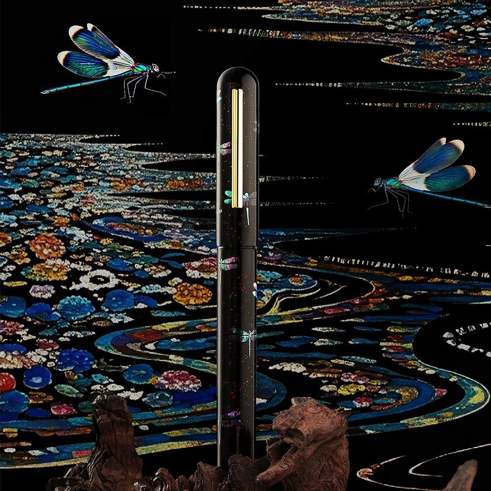 IKKAKU by Nahvalur Dragonfly Fountain Pen 14K Nib