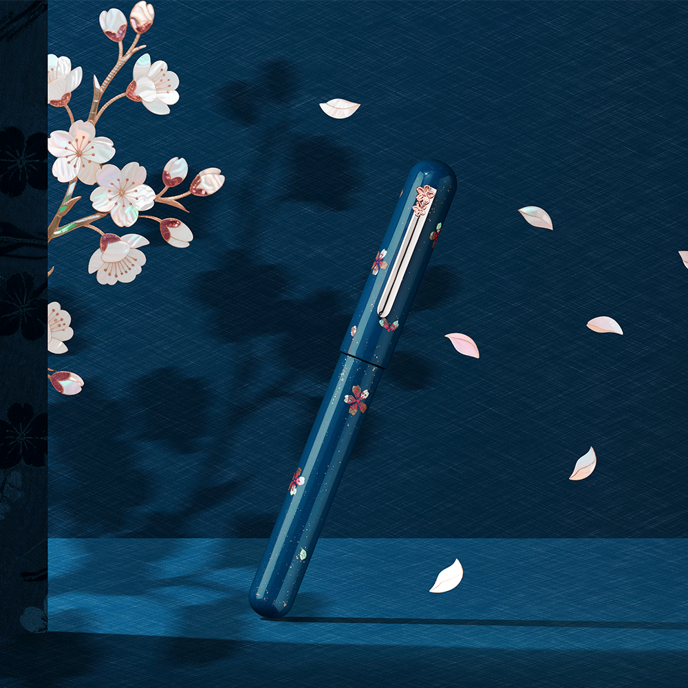 IKKAKU by Nahvalur Cherry Blossom Fountain Pen 14K Nib