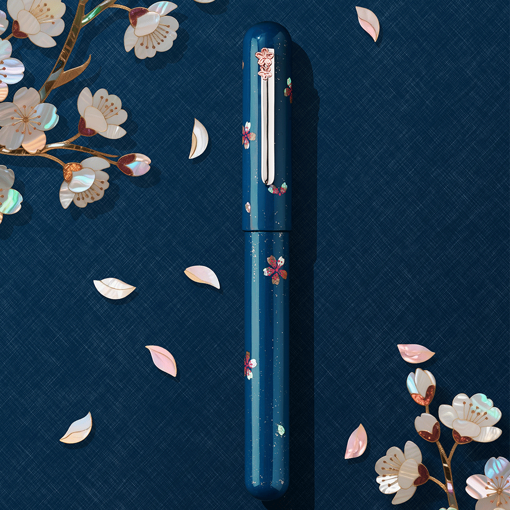 IKKAKU by Nahvalur Cherry Blossom Fountain Pen 14K Nib