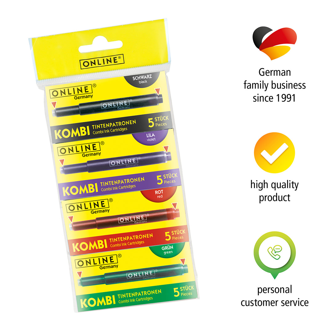 ONLINE Combi Ink Cartridges Set of 4 packs Assorted Colours