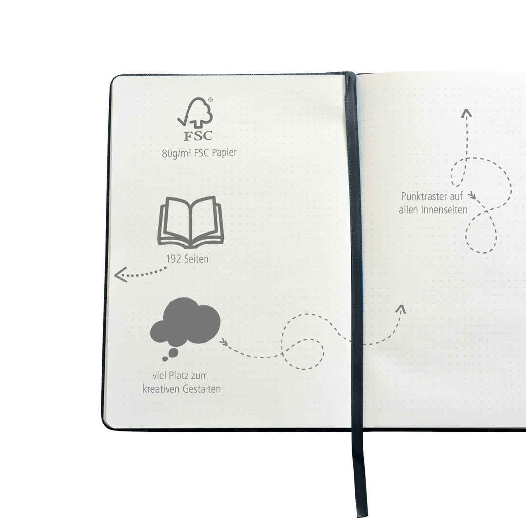 ONLINE 2nd Life Notebook A5 Grey Dotted