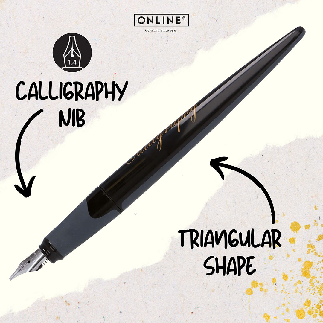 ONLINE Air Calligraphy Fountain Pen Black Rose