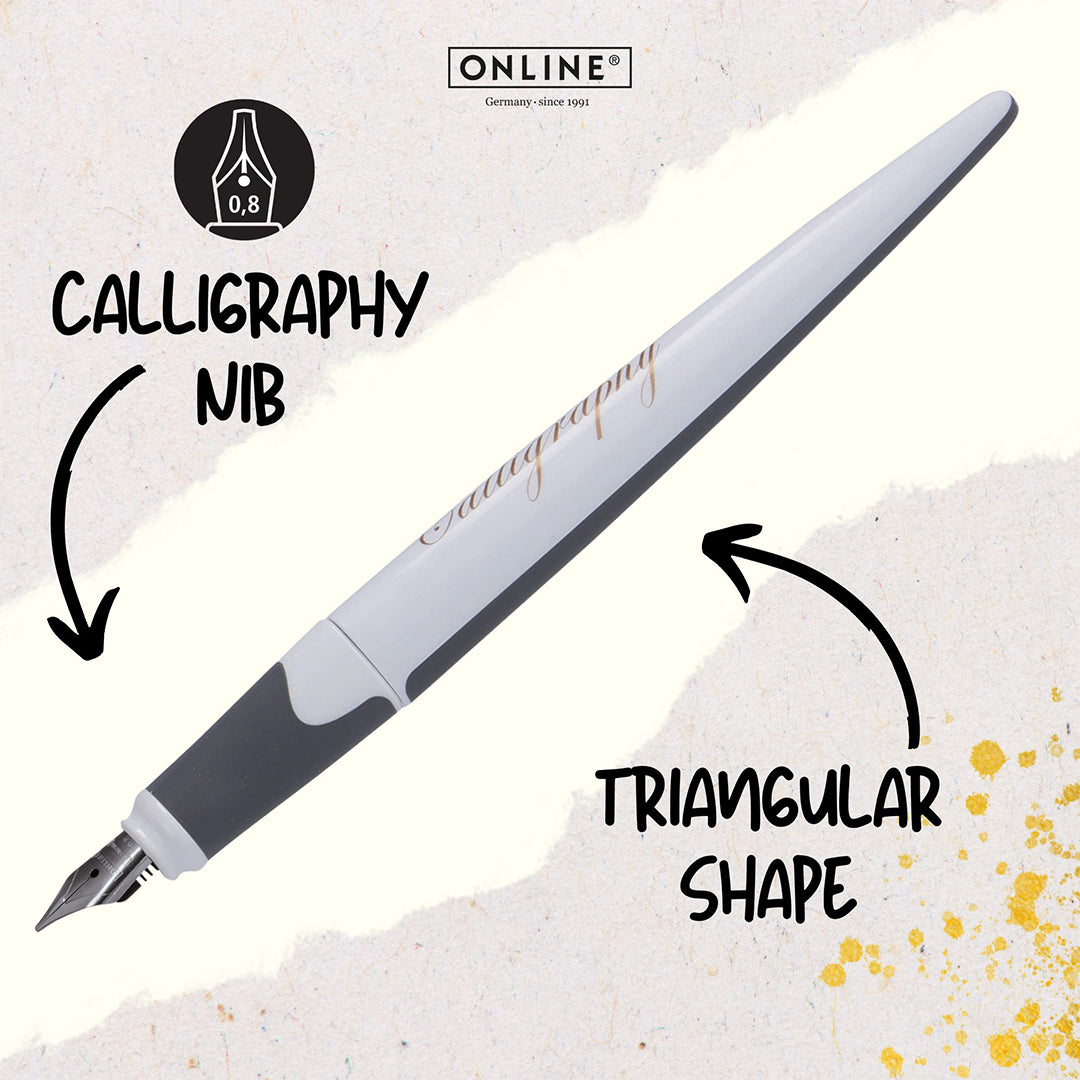 ONLINE Air Calligraphy fountain pen White Rose