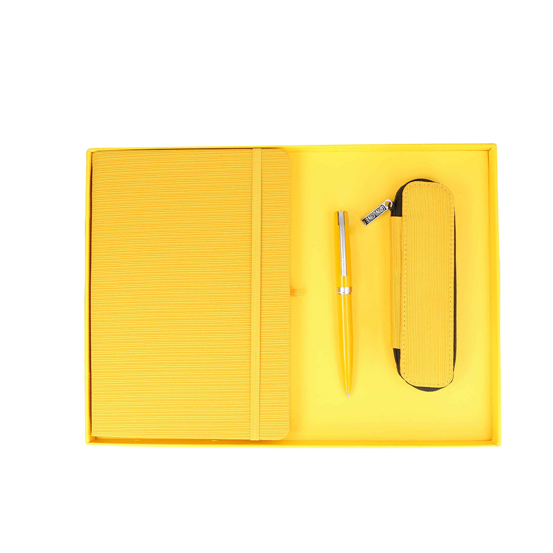 ONLINE Eleganza Notebook Ballpoint and Case Writing Set Yellow